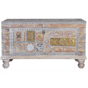 Cassapanca in legno marrone bronzo 100x40x57cm