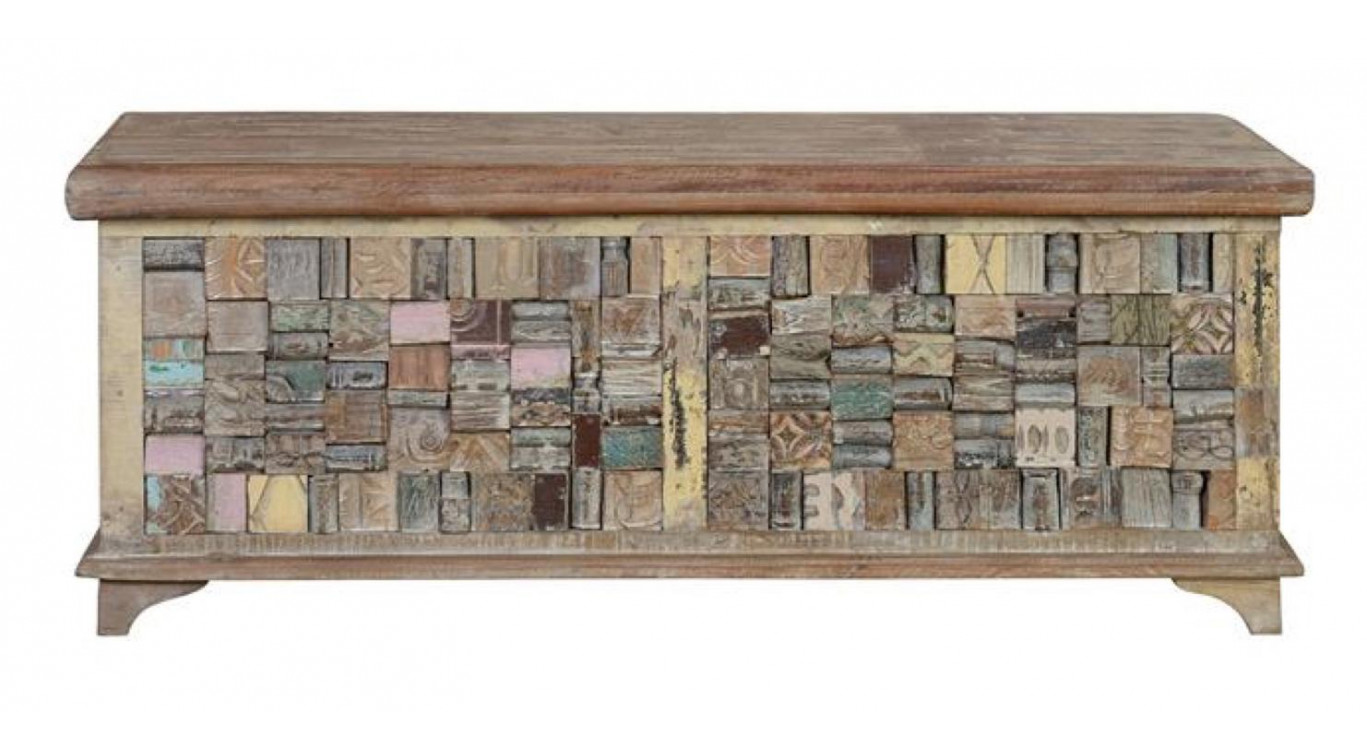 Coffre Bois Marron 106x36x41cm