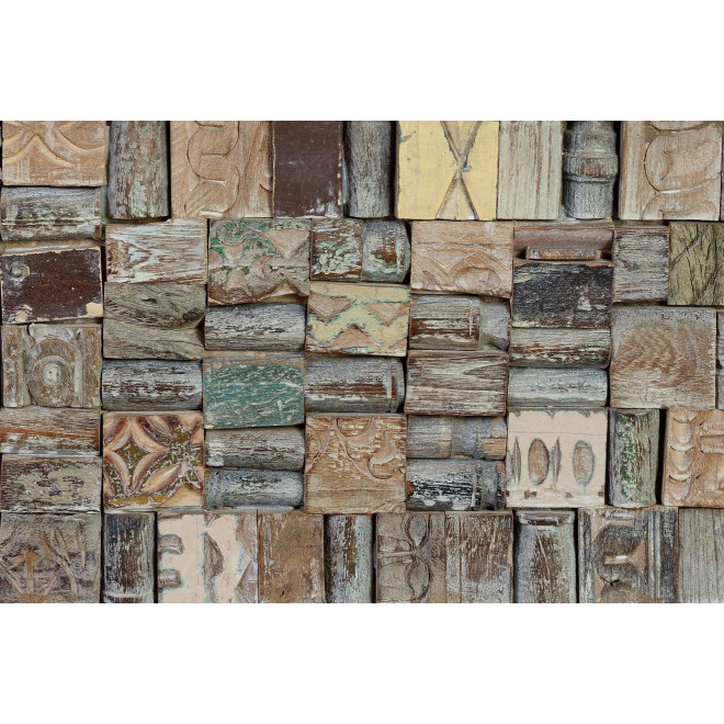 Coffre Bois Marron 106x36x41cm