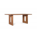 Tavolo da pranzo in legno marrone 200x100x76cm