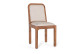 Lote de 2 Sillas de Madera Tela Marrón 45x58x91cm
