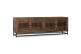 Porta TV in legno di ferro marrone 200x45x65cm