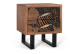 Nachttisch mit 2 Schubladen Holz Eisen Braun 50x40x56cm