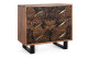 Kommode mit 3 Schubladen Holz Eisen Braun 93x40x83cm