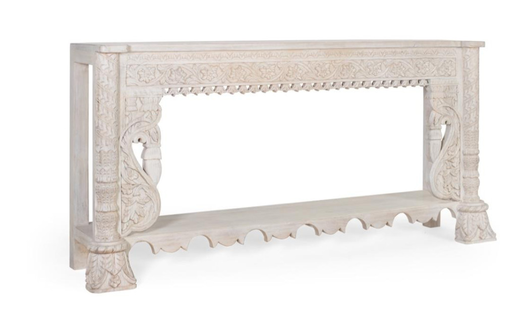 Console Bois Blanc 180x40x90cm