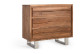 Kommode mit 3 Schubladen Holz Eisen Braun Weiß 91x40x81cm
