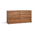 Kommode mit 6 Schubladen Holz Braun 150x40x75cm