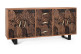 Aparador 3 Cajones Madera Hierro Marrón 175x45x81cm