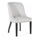 Set of 2 Wooden Chairs Grey Fabric 56x62x93cm