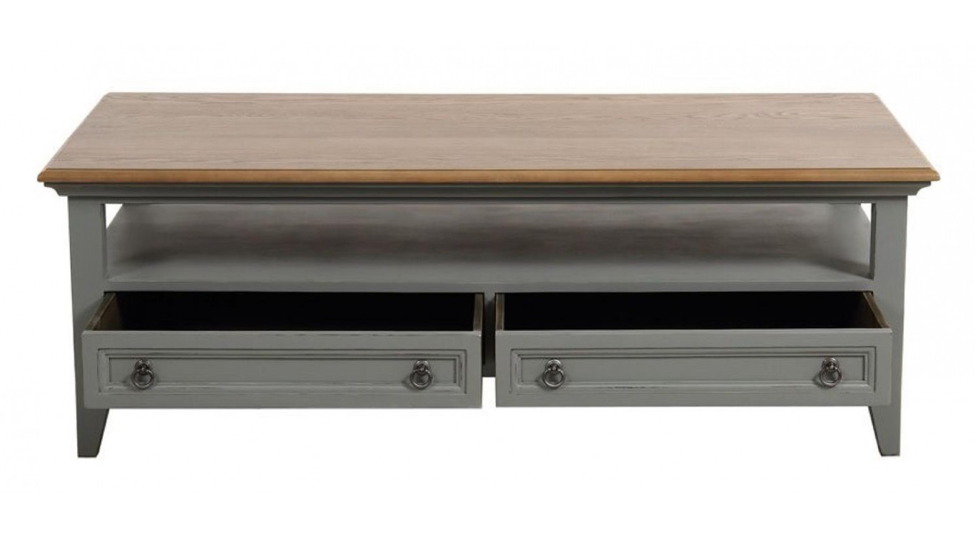 Table Basse Rectangulaire 2 Tiroirs