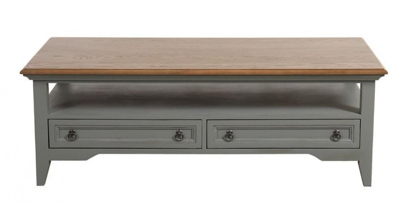 Table Basse Rectangulaire 2 Tiroirs