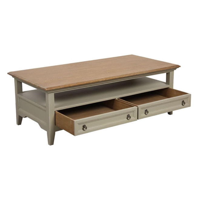 Table Basse Rectangulaire 2 Tiroirs