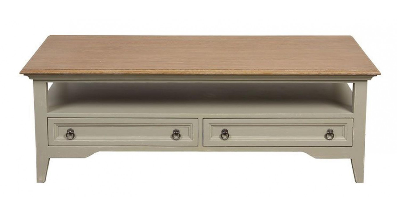 Table Basse Rectangulaire 2 Tiroirs