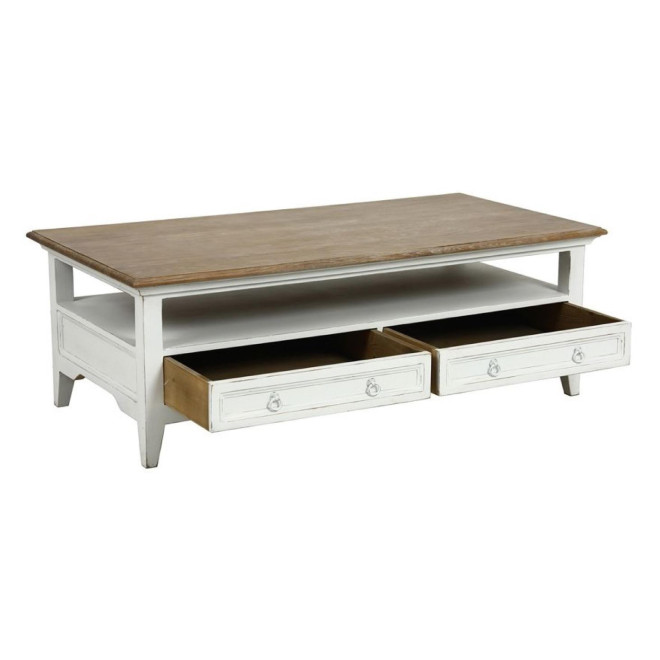 Table Basse Rectangulaire 2 Tiroirs