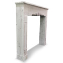Cornice per caminetto in legno cerato bianco 114x20x102.5cm