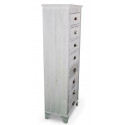 8 Drawer Chiffonier White Cherry Wood 54.5x33x146.5cm