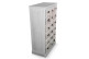 Comò a 18 cassetti in legno cerato bianco 67x36x110cm