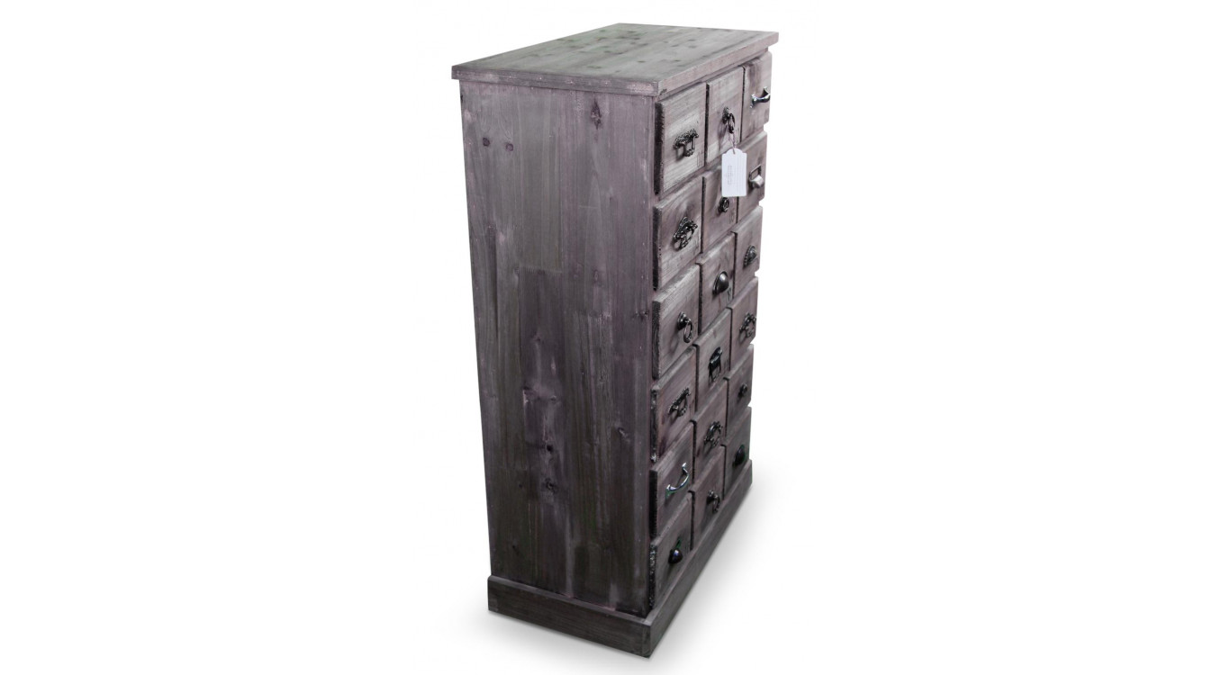 Wochenmöbel Chiffonnier Grainetier Holz 18 Schubladen 67x36x110cm