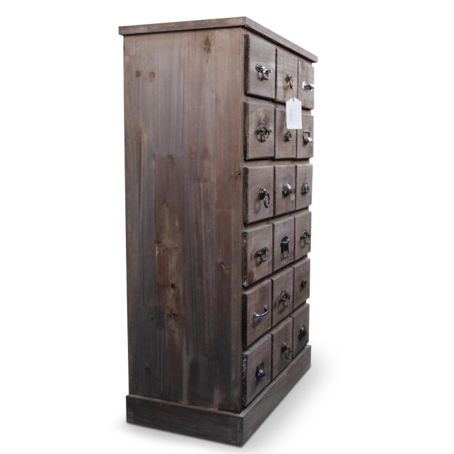 Wochenmöbel Chiffonnier Grainetier Holz 18 Schubladen 67x36x110cm