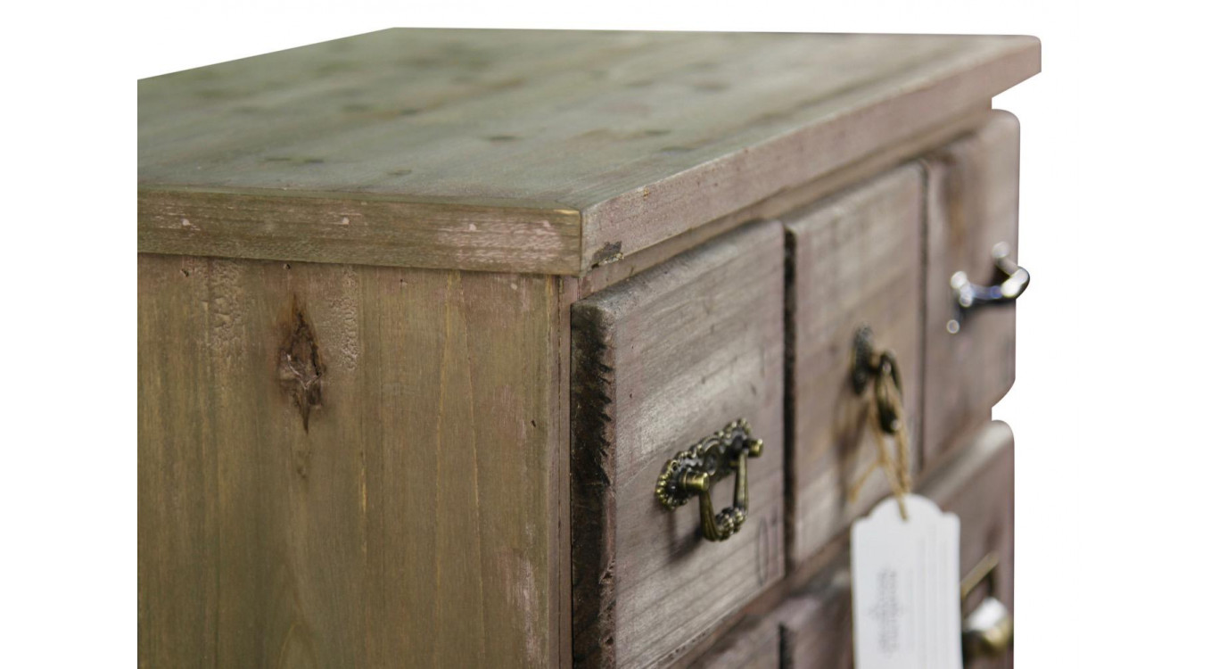 Wochenmöbel Chiffonnier Grainetier Holz 18 Schubladen 67x36x110cm