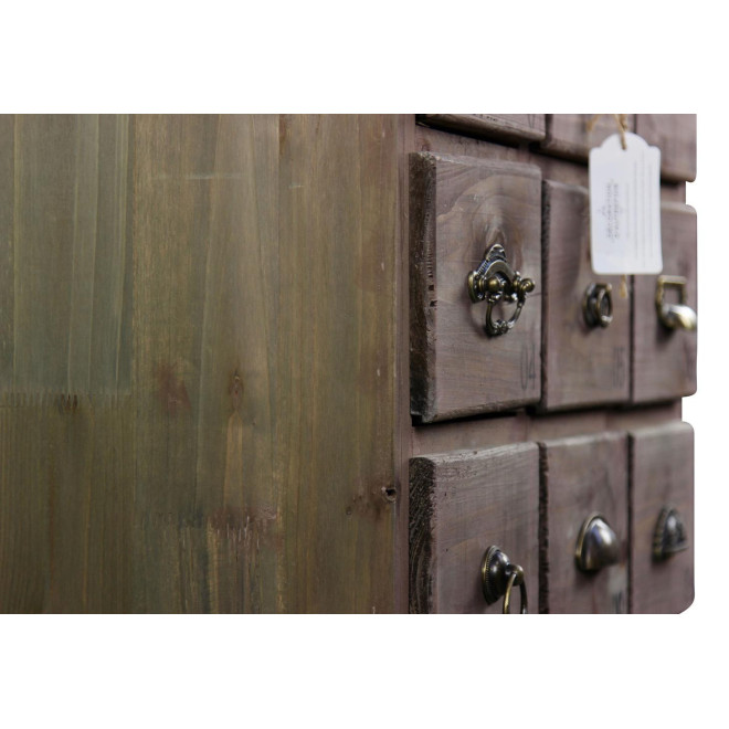 Meuble Semainier Chiffonnier Grainetier Bois 18 Tiroirs 67x36x110cm