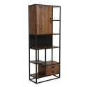Recycled Wood and Steel High Shelf