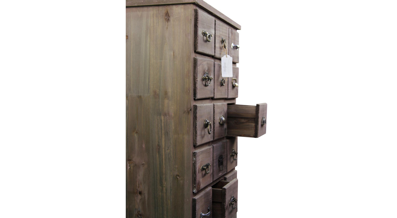 Wochenmöbel Chiffonnier Grainetier Holz 18 Schubladen 67x36x110cm