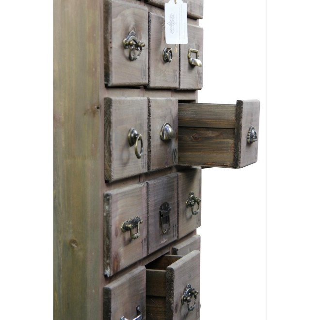 Wochenmöbel Chiffonnier Grainetier Holz 18 Schubladen 67x36x110cm