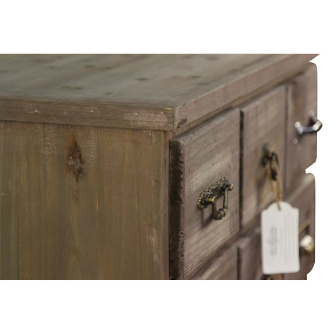 Meuble Semainier Chiffonnier Grainetier Bois 18 Tiroirs 67x36x110cm