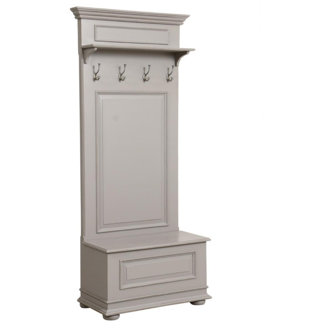 Meuble D'Entrée Avec Banc Coffre Et 4 Patères