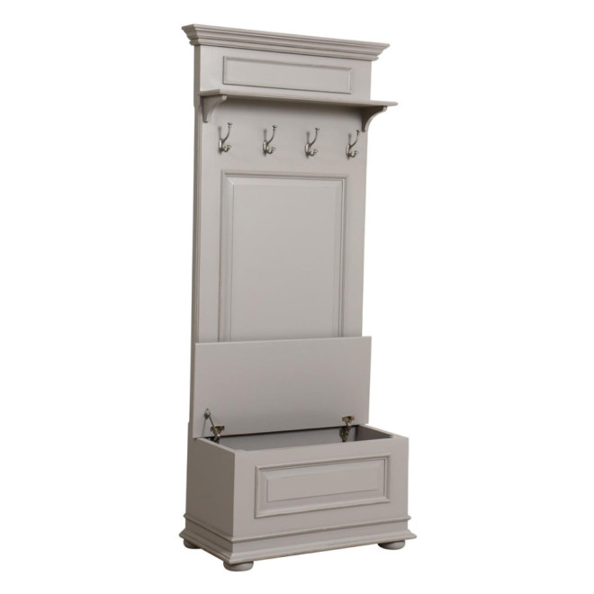 Meuble D'Entrée Avec Banc Coffre Et 4 Patères