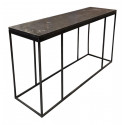 Console with bluestone top and steel base