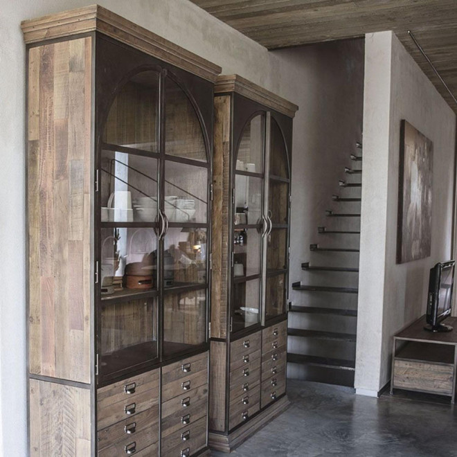 Bibliothèque Vitrée 2 Portes