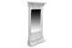 Miroir Ancien Rectangulaire Vertical Bois Cerusé Blanc 42x10x75cm
