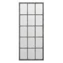 Espejo de ventana rectangular grande de abeto macizo