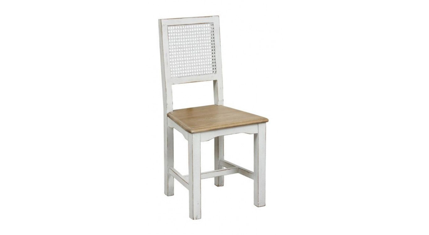 Chaise En Bois Assise En Bois Dossier Canné