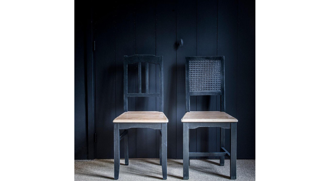 Chaise En Bois Assise En Bois Dossier Canné