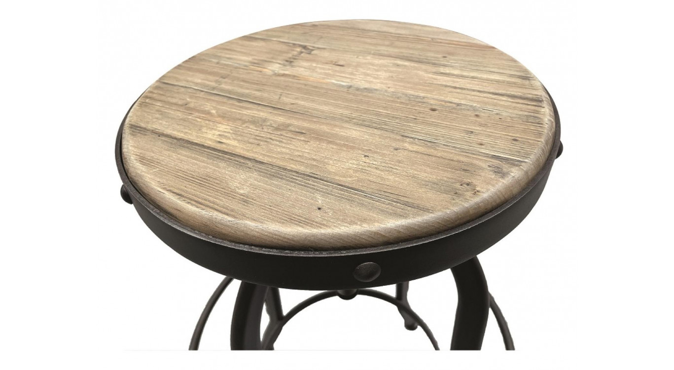 Tabouret Haut Assise En Pin