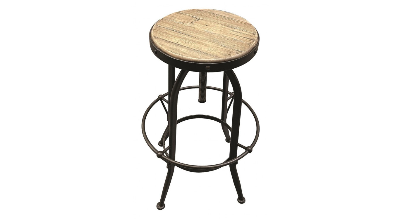 Tabouret Haut Assise En Pin
