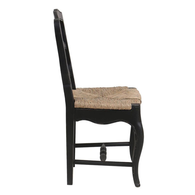 Chaise En Bois Assise Paillée Pieds