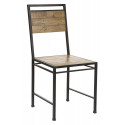 Silla de metal y madera