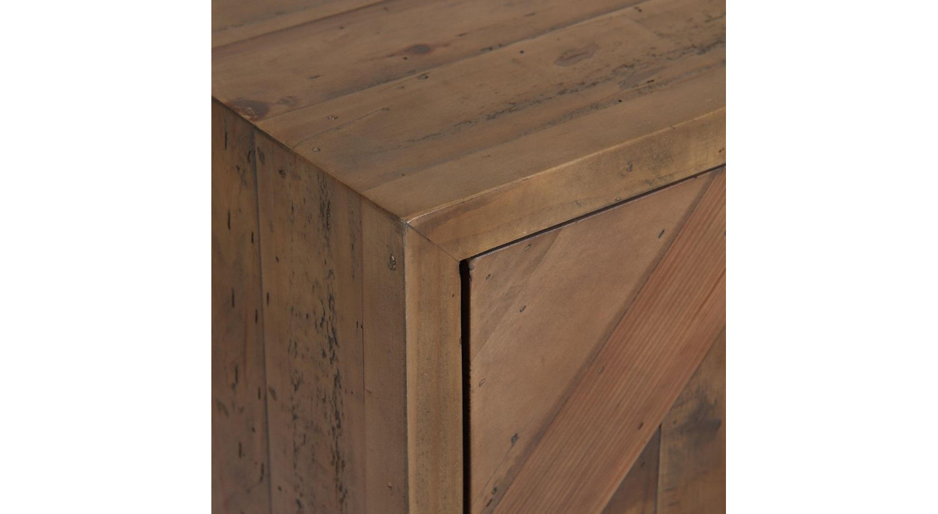 Chevet 1 Tiroir Pieds En Bois