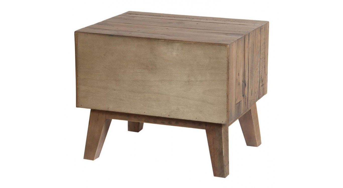 Chevet 1 Tiroir Pieds En Bois