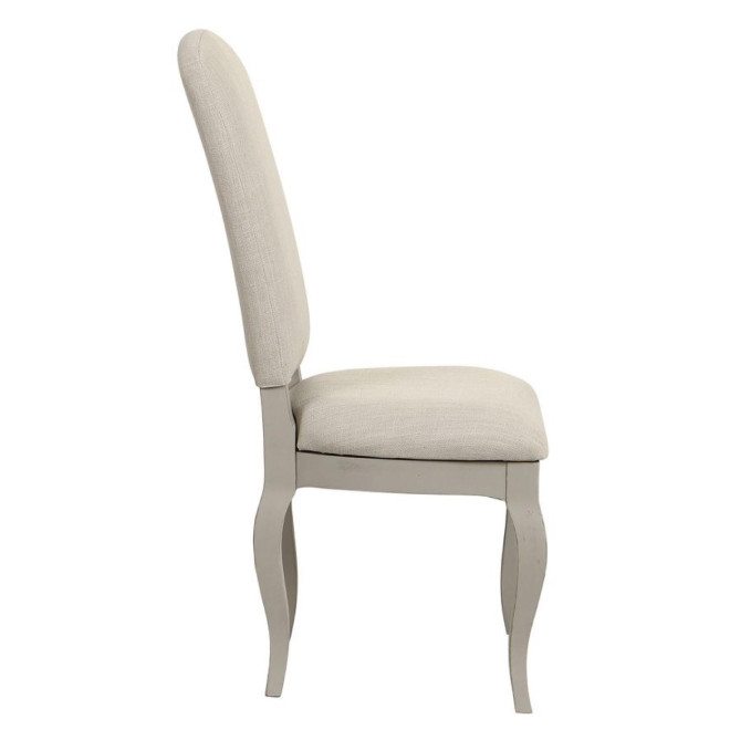 Chaise En Bois Assise En Tissu Dossier En Tissu