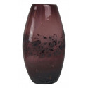 Vaso di vetro rosa e viola