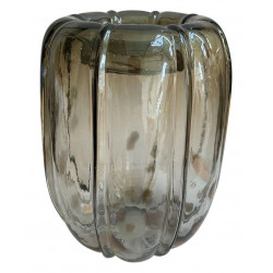Vase Gris Verre H23