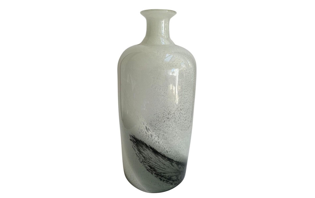 Vase Marbre Blanc Vert H41