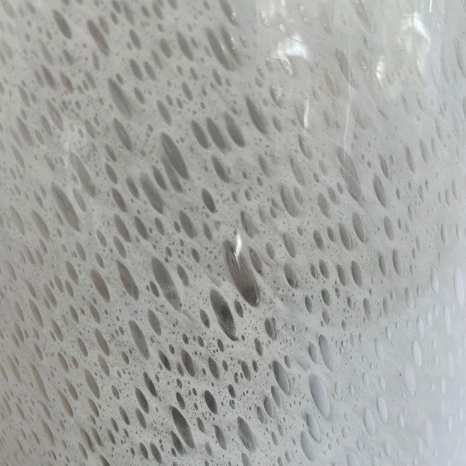 Vase Marbre Blanc Vert H41