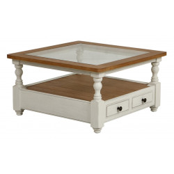 Square Coffee Table Glass Top