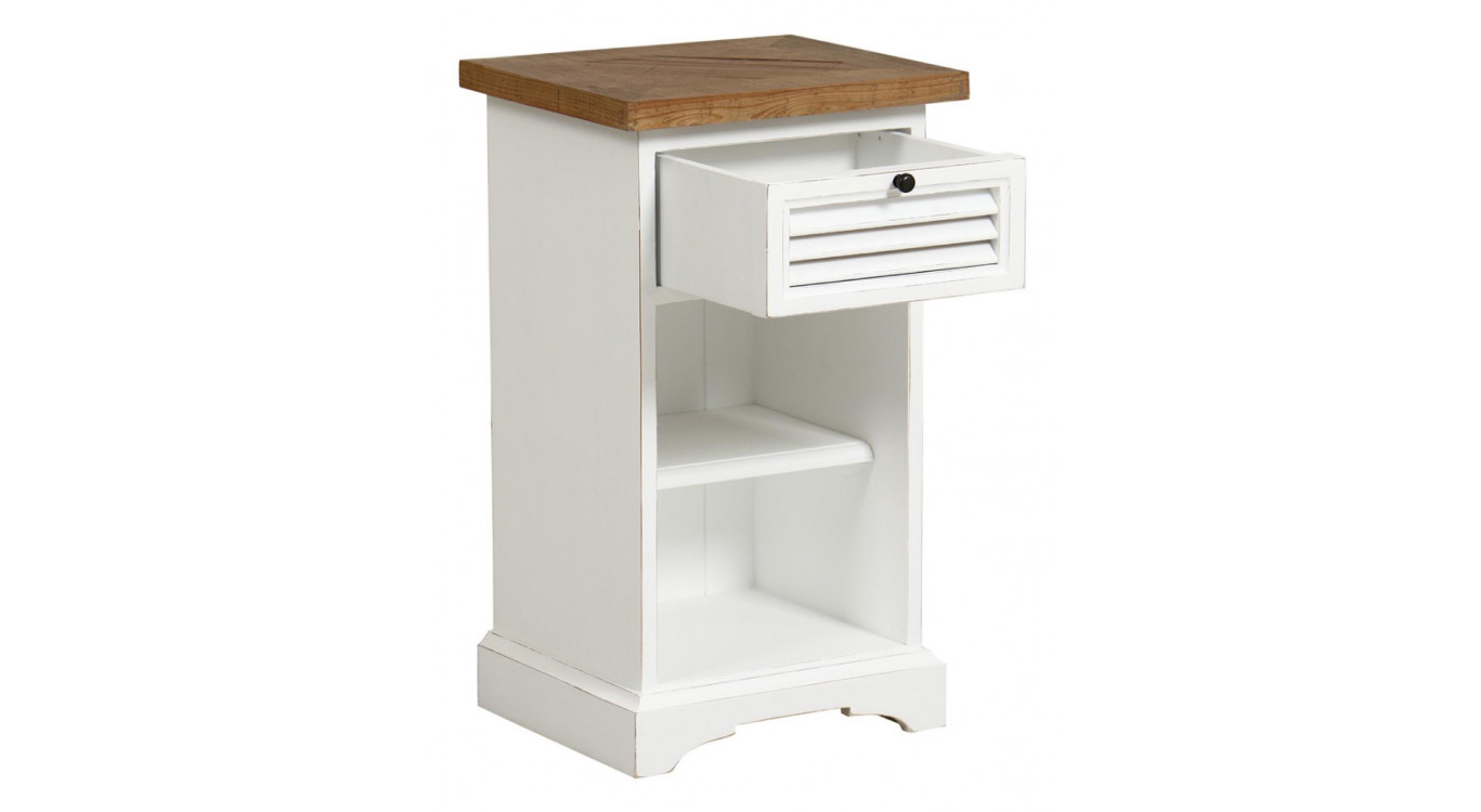 1 Drawer Bedside Wooden Tray